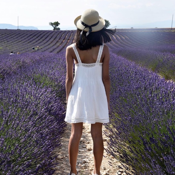 Aritzia Wilfred Leone Pintuck Pleated Square Neck Mini Babydoll Dress - Picture 7 of 7